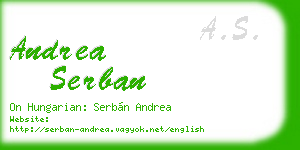 andrea serban business card