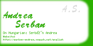 andrea serban business card